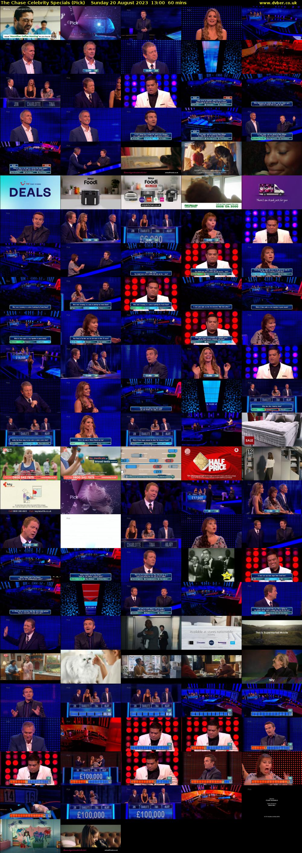 The Chase Celebrity Specials (Pick) Sunday 20 August 2023 13:00 - 14:00