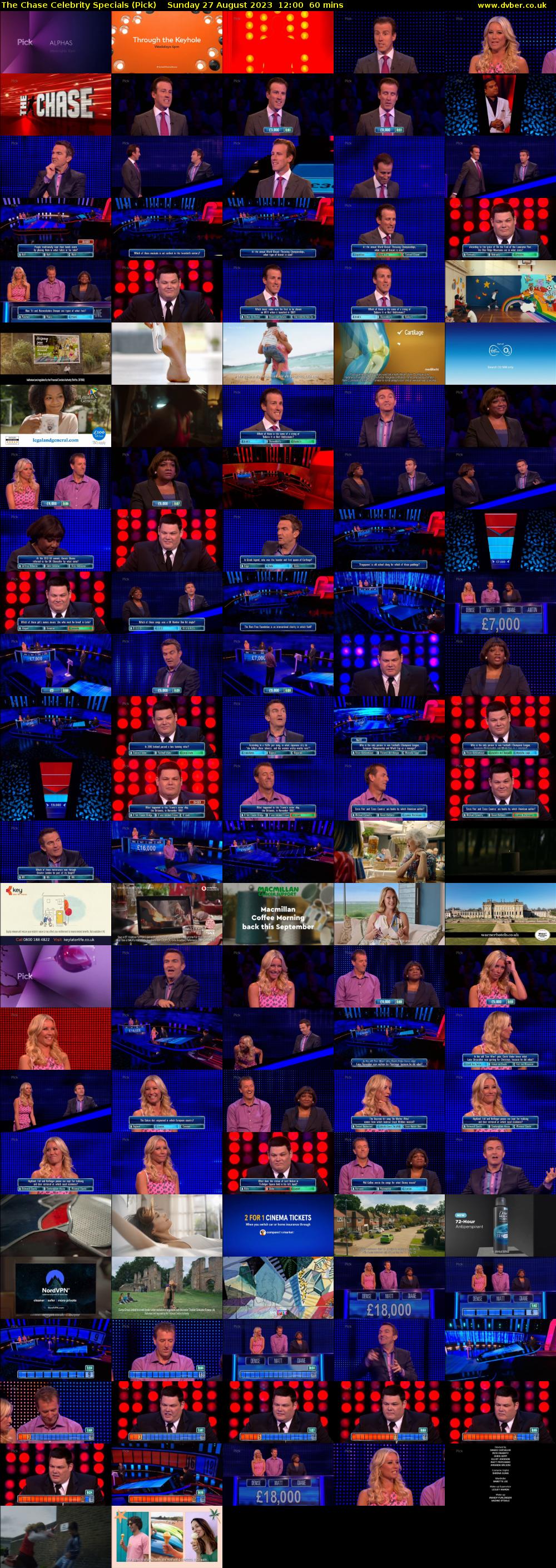 The Chase Celebrity Specials (Pick) Sunday 27 August 2023 12:00 - 13:00