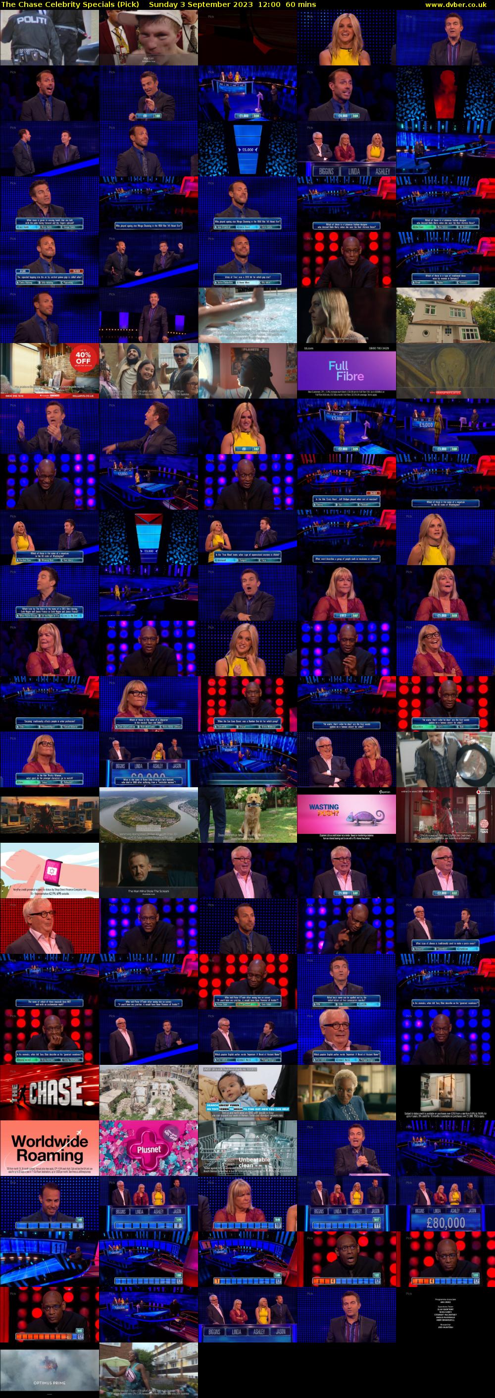 The Chase Celebrity Specials (Pick) Sunday 3 September 2023 12:00 - 13:00