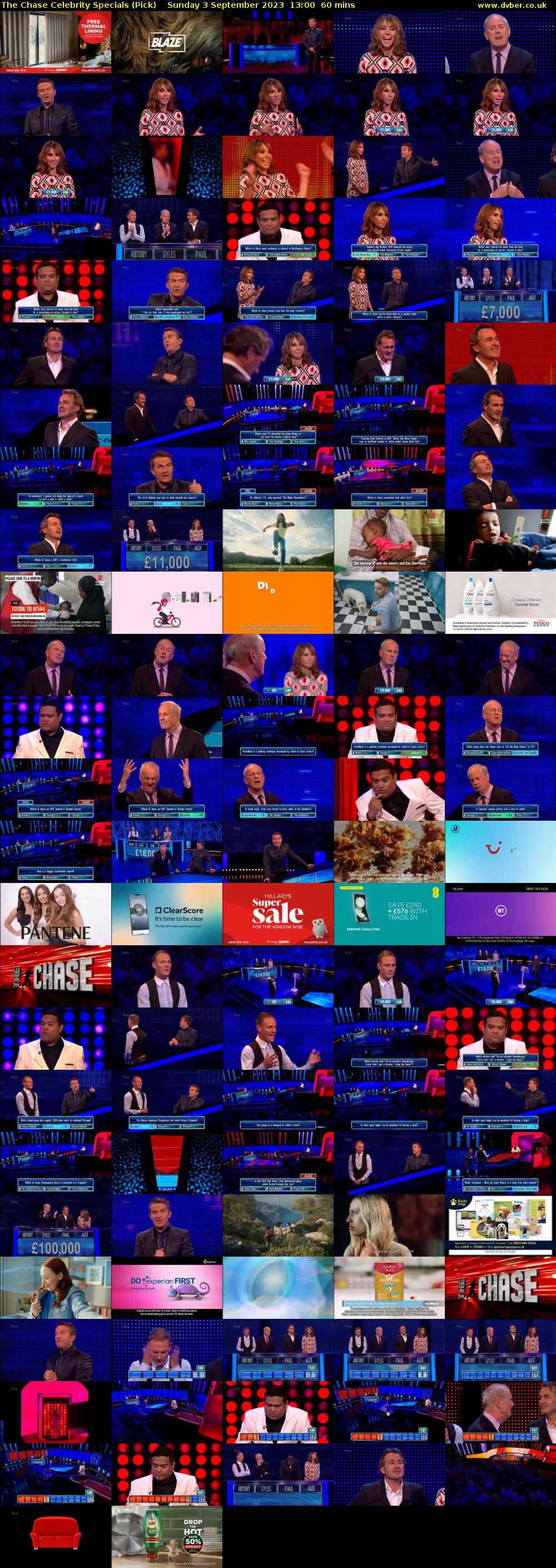 The Chase Celebrity Specials (Pick) Sunday 3 September 2023 13:00 - 14:00