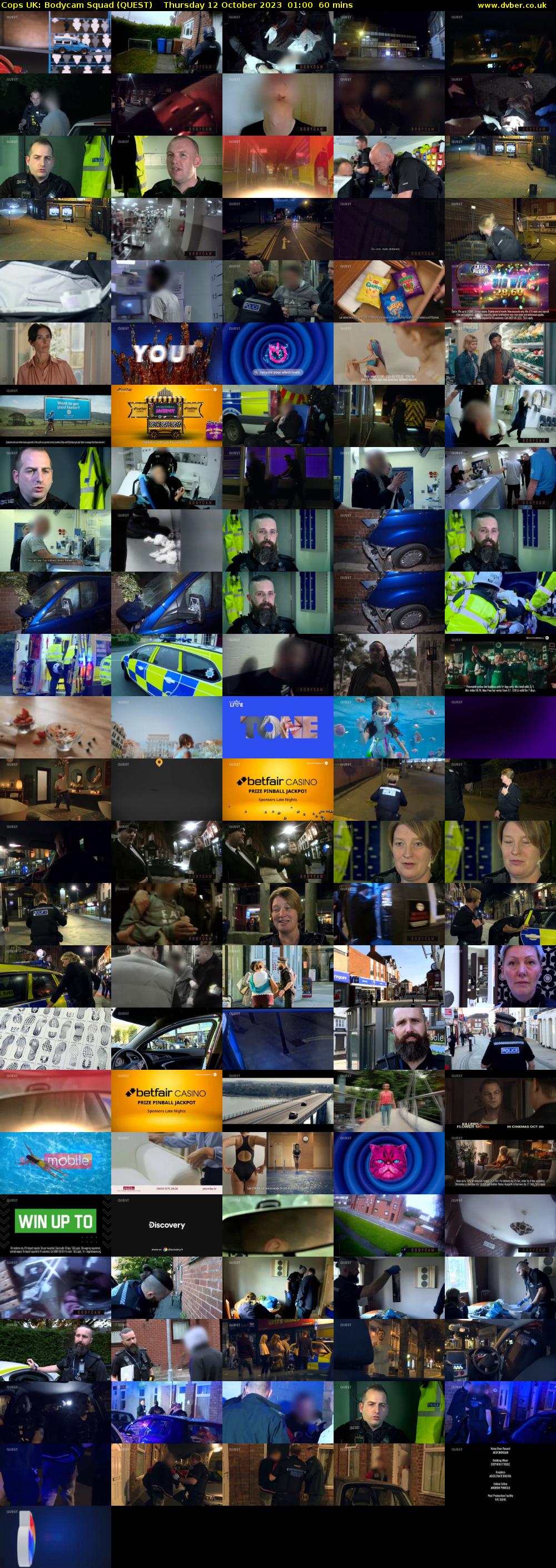 Cops UK: Bodycam Squad (QUEST) Thursday 12 October 2023 01:00 - 02:00