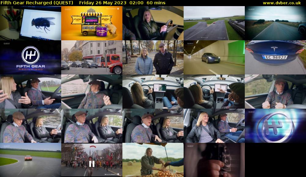 Fifth Gear Recharged (QUEST) Friday 26 May 2023 02:00 - 03:00