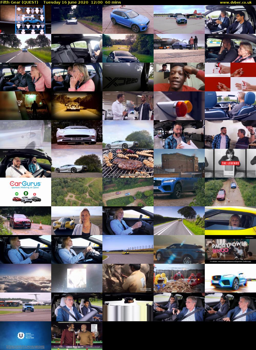 Fifth Gear (QUEST) Tuesday 16 June 2020 12:00 - 13:00