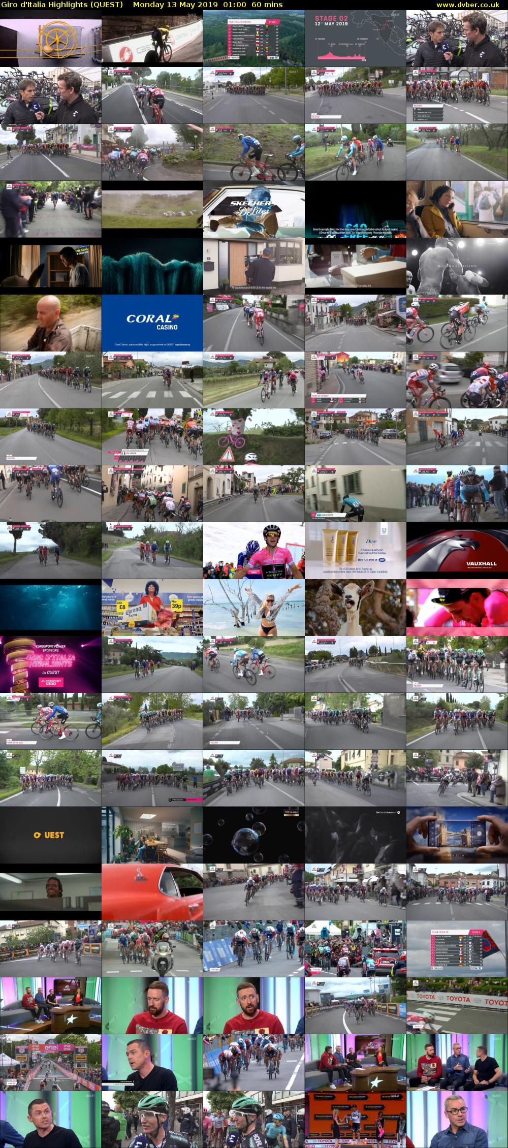 Giro D'Italia Highlights (QUEST) Monday 13 May 2019 01:00 - 02:00