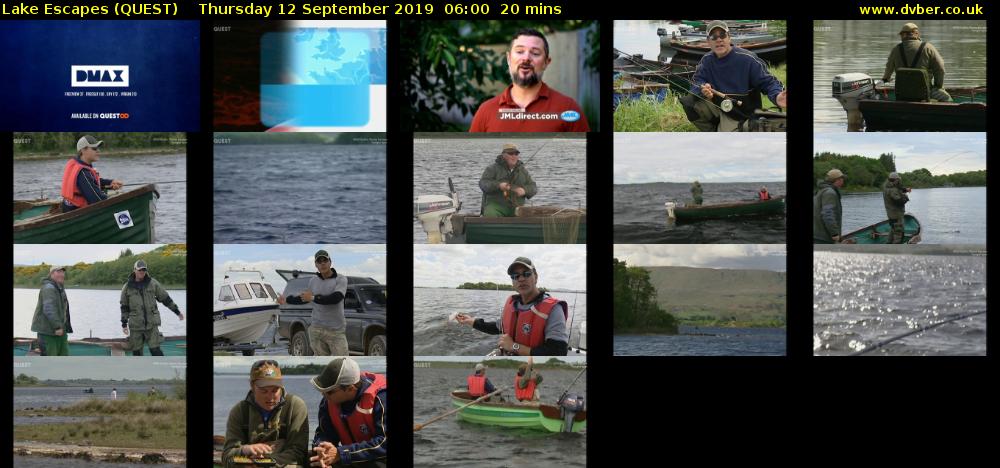 Lake Escapes (QUEST) Thursday 12 September 2019 06:00 - 06:20