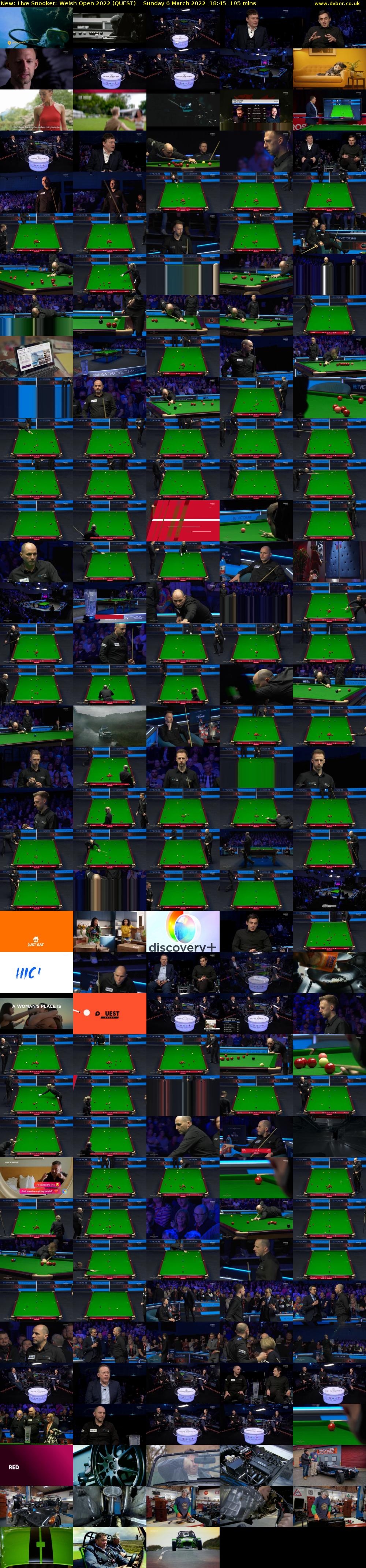 Live Snooker: Welsh Open 2022 (QUEST) Sunday 6 March 2022 18:45 - 22:00