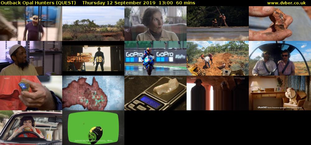 Outback Opal Hunters (QUEST) Thursday 12 September 2019 13:00 - 14:00