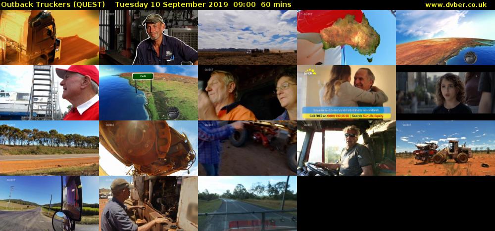 Outback Truckers (QUEST) Tuesday 10 September 2019 09:00 - 10:00
