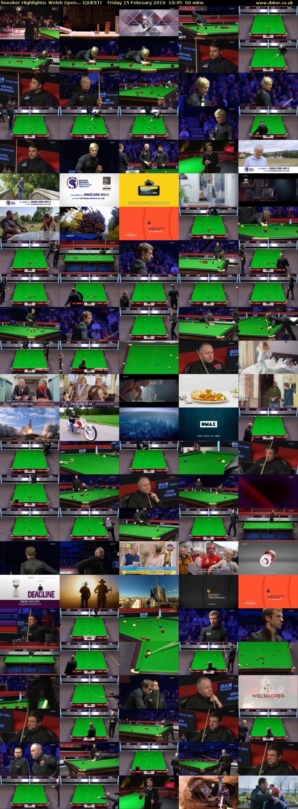 Snooker Highlights: Welsh Open... (QUEST) Friday 15 February 2019 10:45 - 11:45