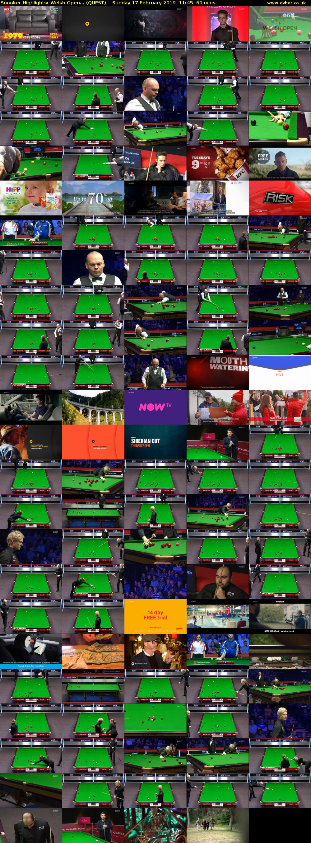Snooker Highlights: Welsh Open... (QUEST) Sunday 17 February 2019 11:45 - 12:45