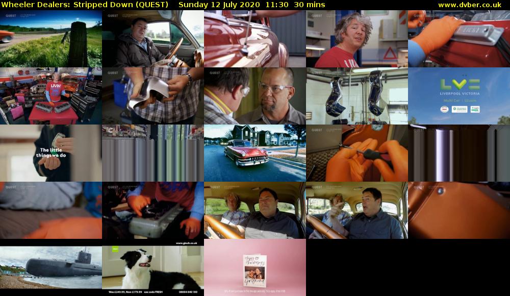 Wheeler Dealers: Stripped Down (QUEST) Sunday 12 July 2020 11:30 - 12:00