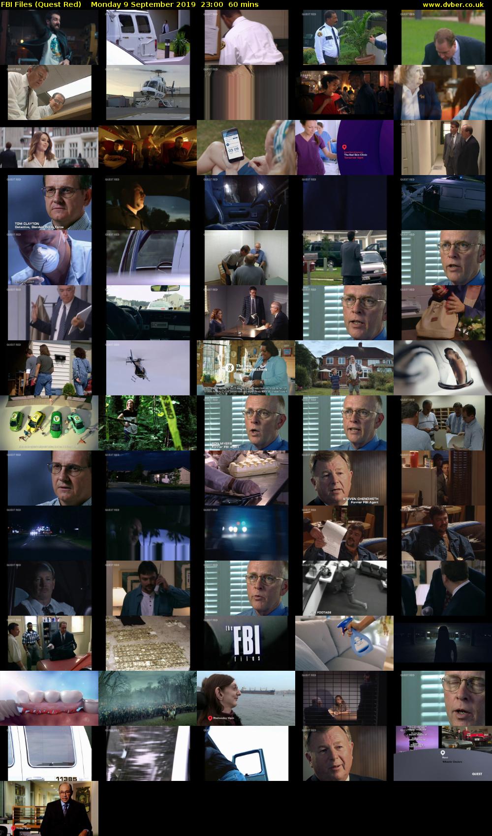 FBI Files (Quest Red) Monday 9 September 2019 23:00 - 00:00