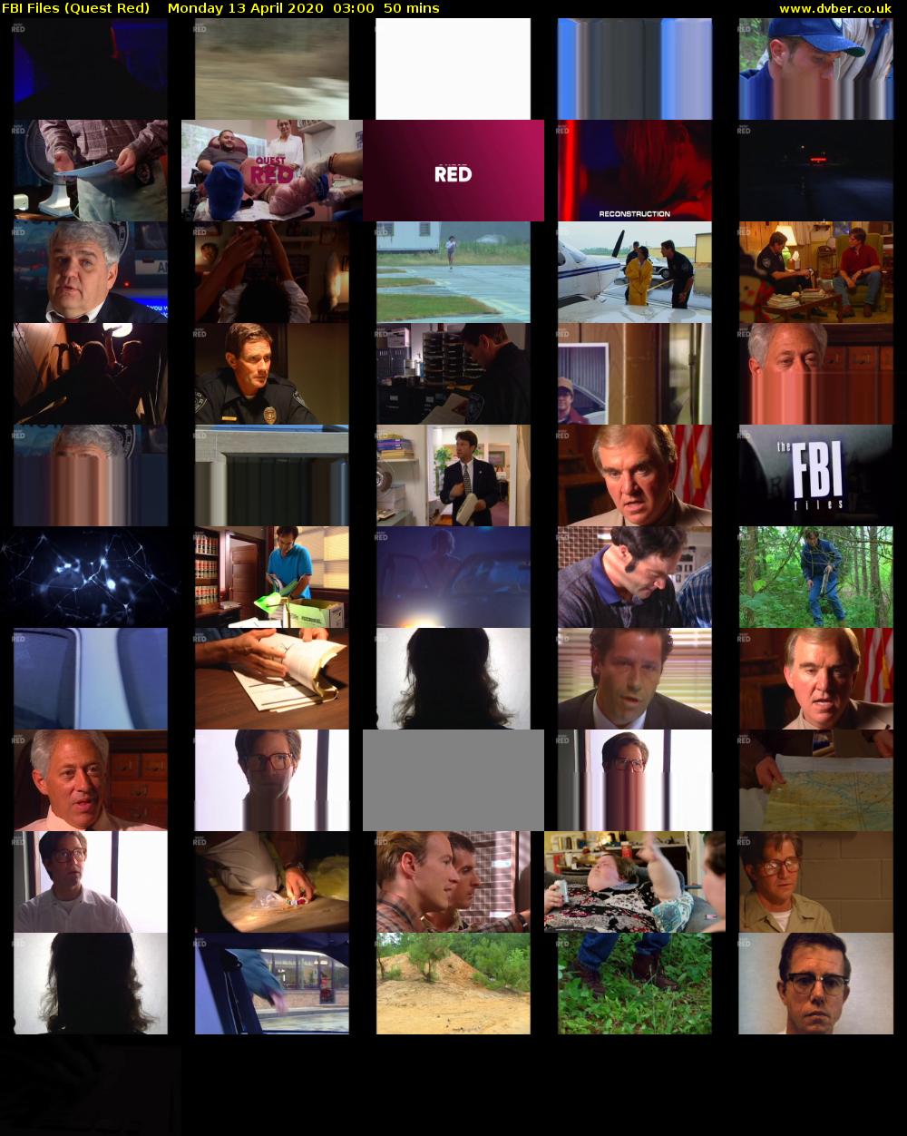 FBI Files (Quest Red) Monday 13 April 2020 03:00 - 03:50