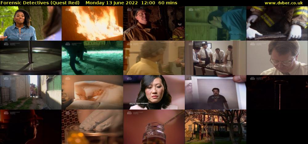 Forensic Detectives (Quest Red) Monday 13 June 2022 12:00 - 13:00