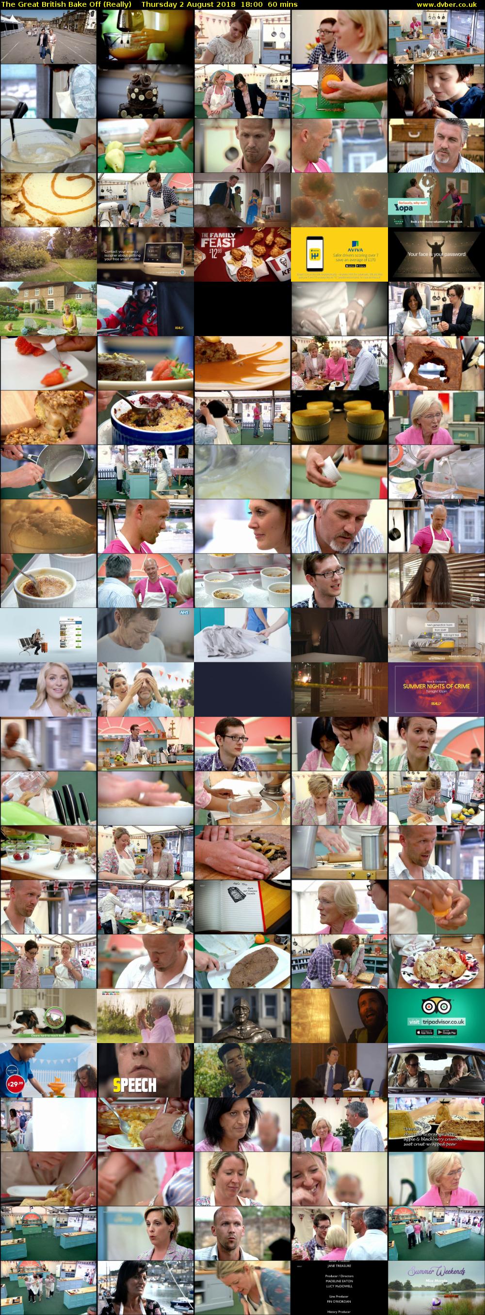 The Great British Bake Off (Really) Thursday 2 August 2018 18:00 - 19:00