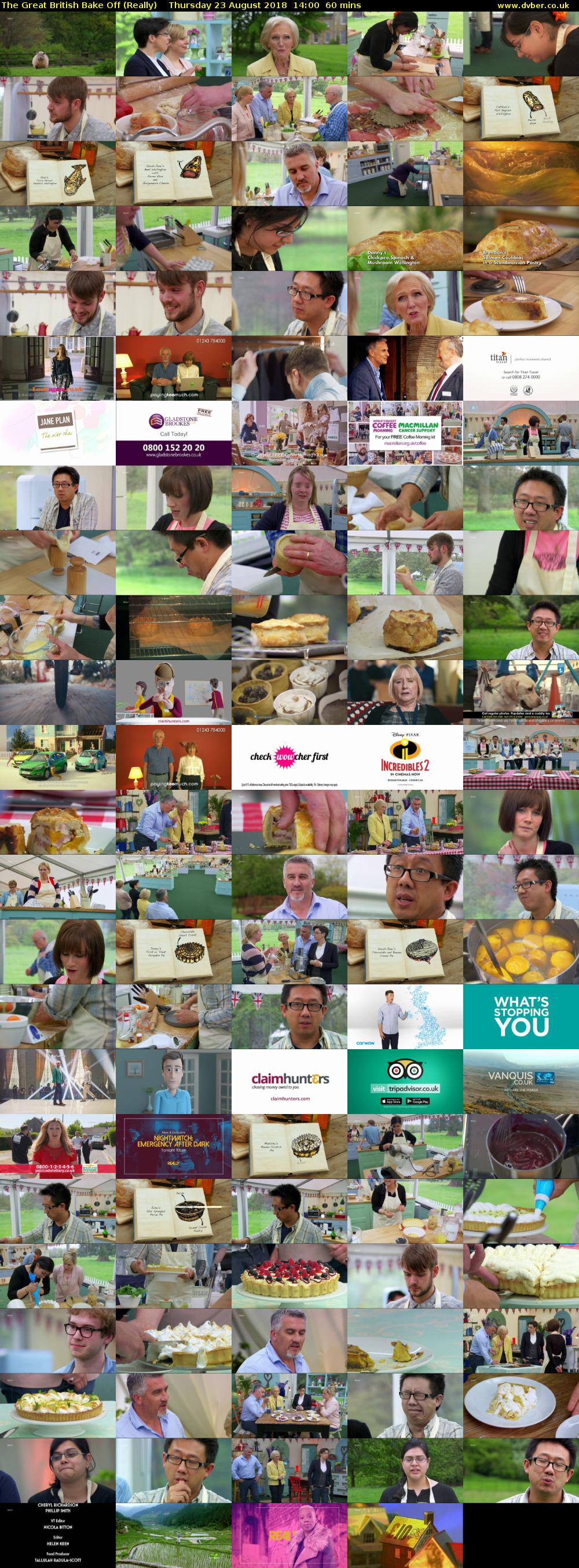 The Great British Bake Off (Really) Thursday 23 August 2018 14:00 - 15:00