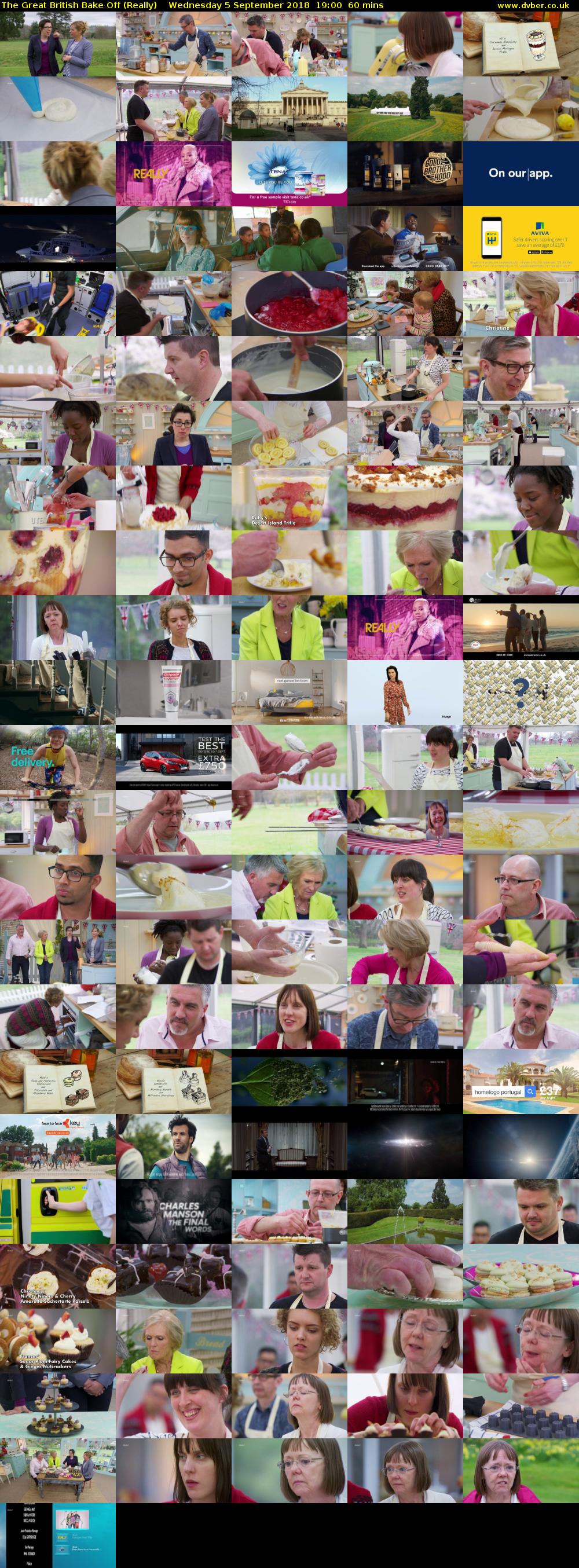 The Great British Bake Off (Really) Wednesday 5 September 2018 19:00 - 20:00