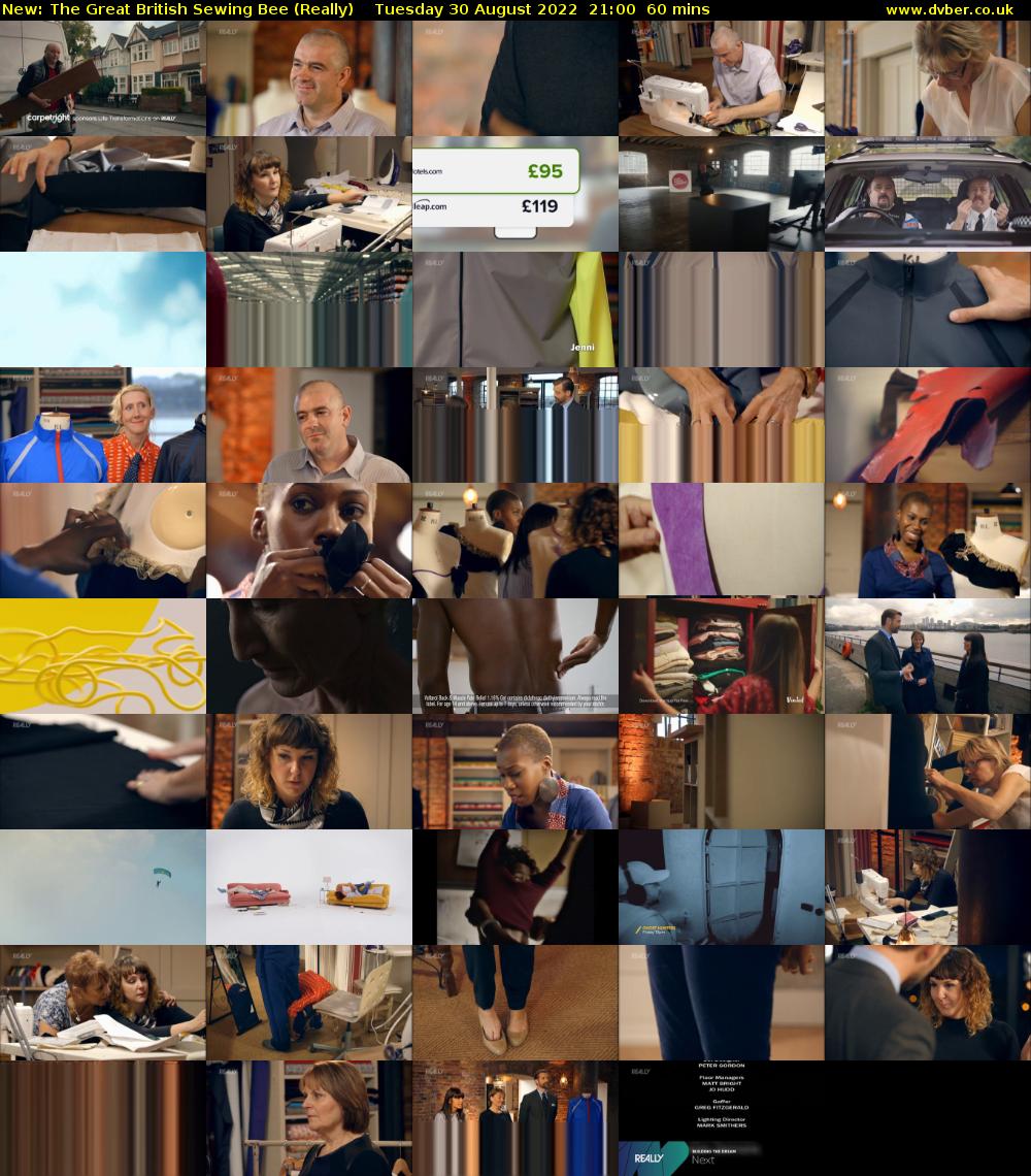 The Great British Sewing Bee (Really) Tuesday 30 August 2022 21:00 - 22:00