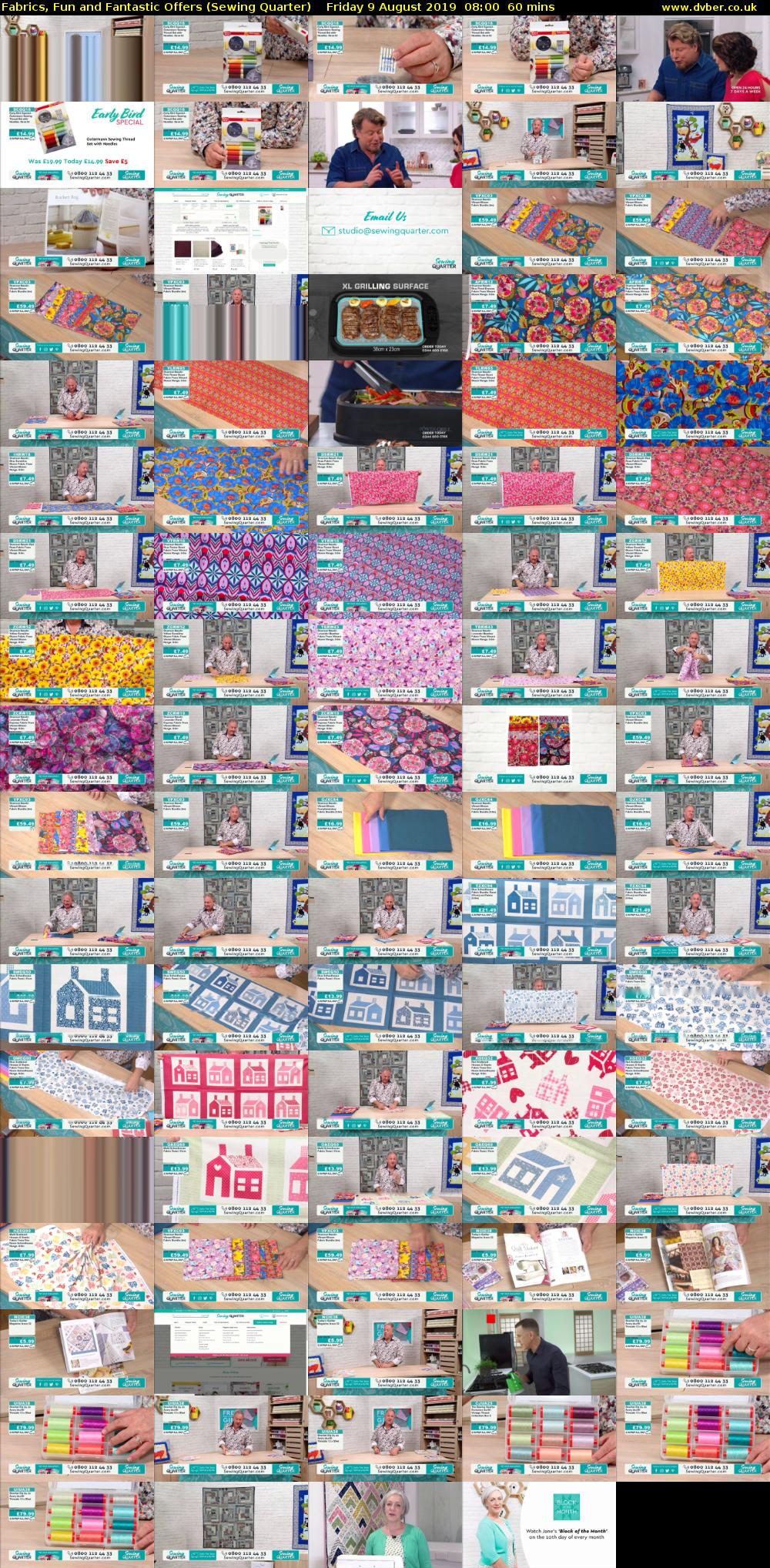 Fabrics, Fun and Fantastic Offers (Sewing Quarter) Friday 9 August 2019 08:00 - 09:00