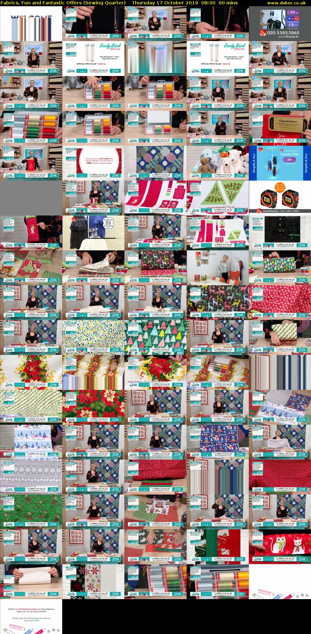 Fabrics, Fun and Fantastic Offers (Sewing Quarter) Thursday 17 October 2019 08:00 - 09:00