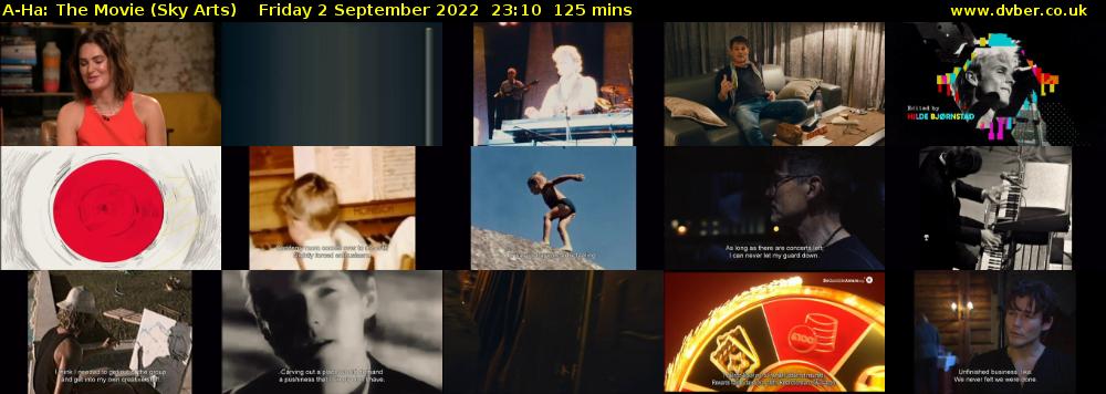 A-Ha: The Movie (Sky Arts) Friday 2 September 2022 23:10 - 01:15
