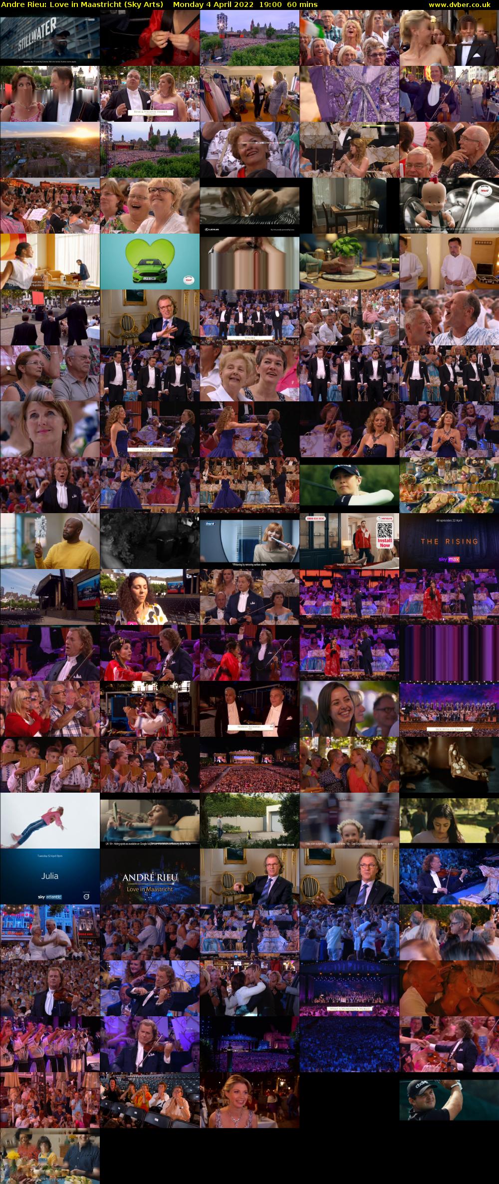 Andre Rieu: Love in Maastricht (Sky Arts) Monday 4 April 2022 19:00 - 20:00