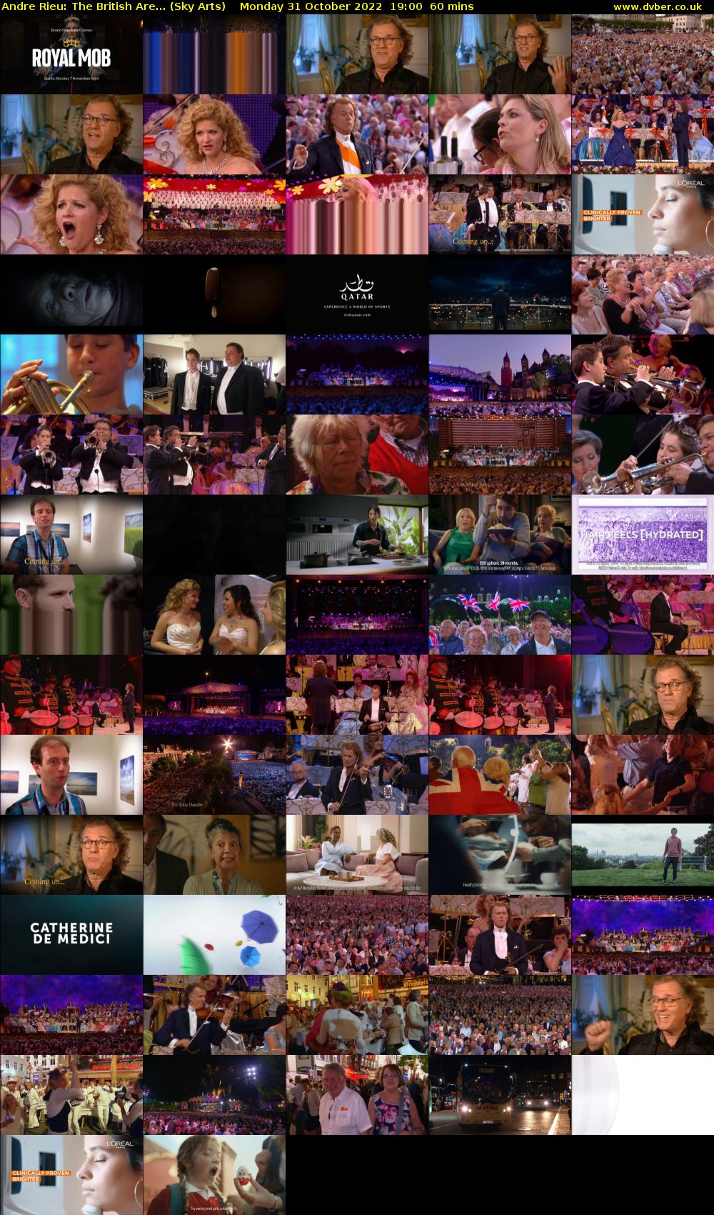Andre Rieu: The British Are... (Sky Arts) Monday 31 October 2022 19:00 - 20:00