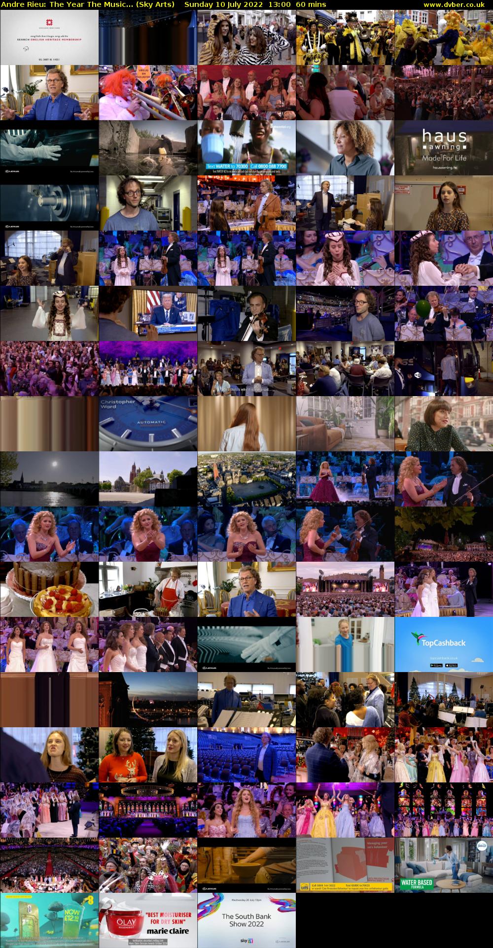 Andre Rieu: The Year The Music... (Sky Arts) Sunday 10 July 2022 13:00 - 14:00