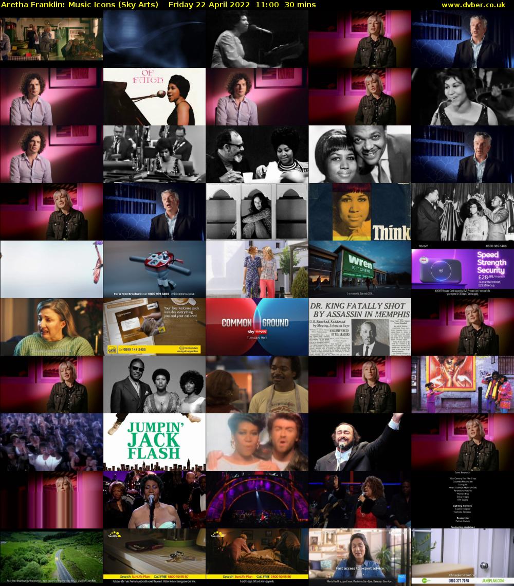 Aretha Franklin: Music Icons (Sky Arts) Friday 22 April 2022 11:00 - 11:30