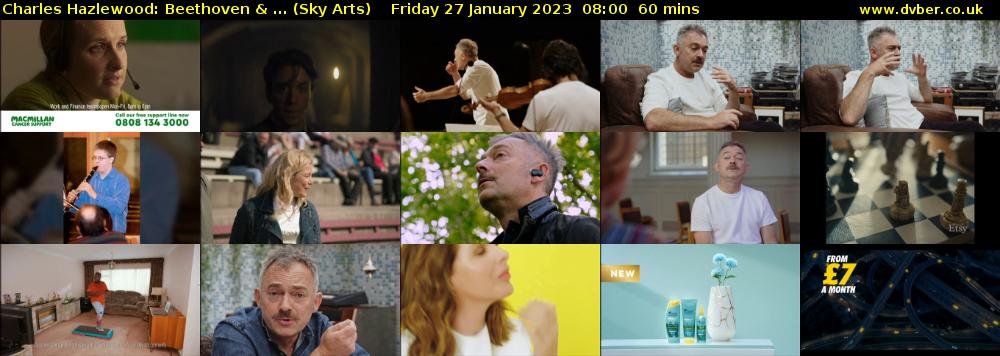 Charles Hazlewood: Beethoven & ... (Sky Arts) Friday 27 January 2023 08:00 - 09:00