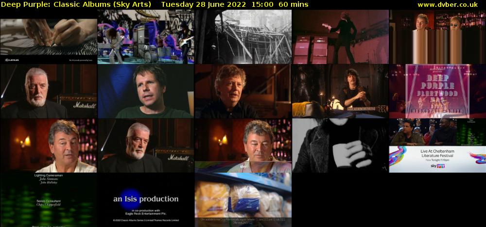 Deep Purple: Classic Albums (Sky Arts) Tuesday 28 June 2022 15:00 - 16:00