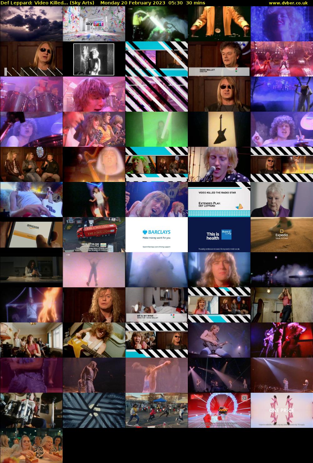Def Leppard: Video Killed... (Sky Arts) Monday 20 February 2023 05:30 - 06:00