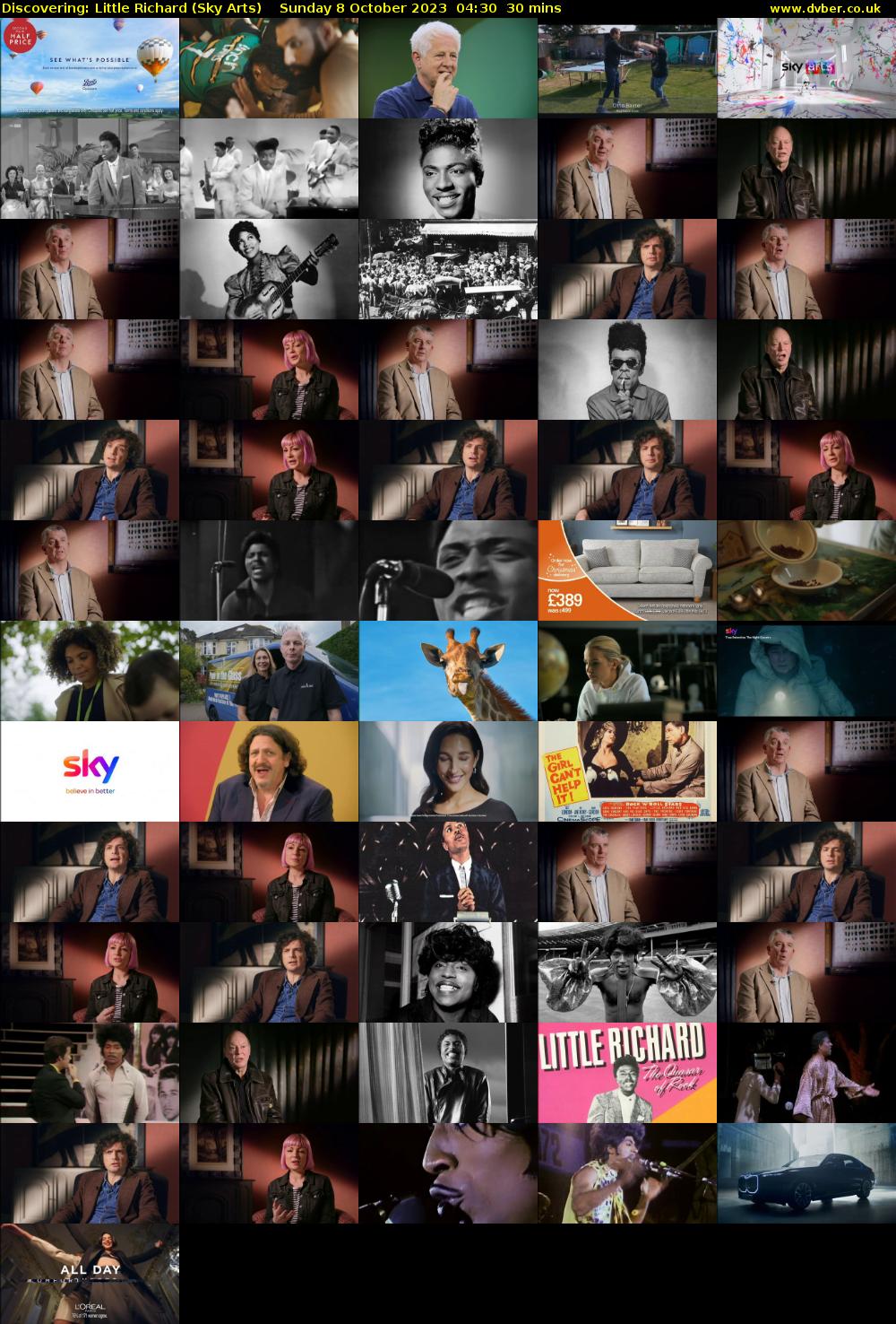 Discovering: Little Richard (Sky Arts) Sunday 8 October 2023 04:30 - 05:00
