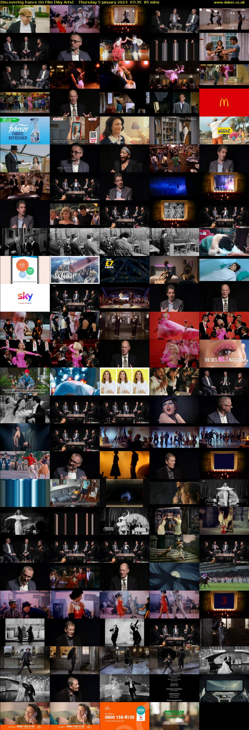 Discovering Dance On Film (Sky Arts) Thursday 5 January 2023 07:35 - 09:00