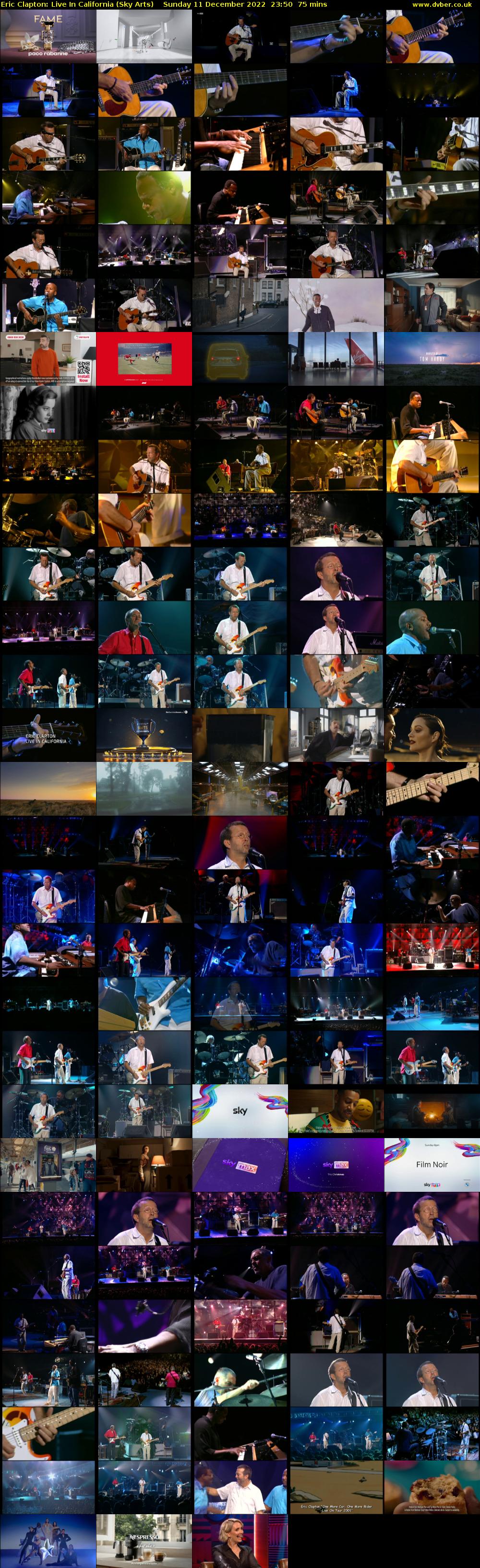 Eric Clapton: Live In California (Sky Arts) Sunday 11 December 2022 23:50 - 01:05
