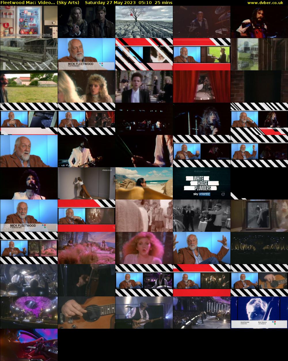 Fleetwood Mac: Video... (Sky Arts) Saturday 27 May 2023 05:10 - 05:35