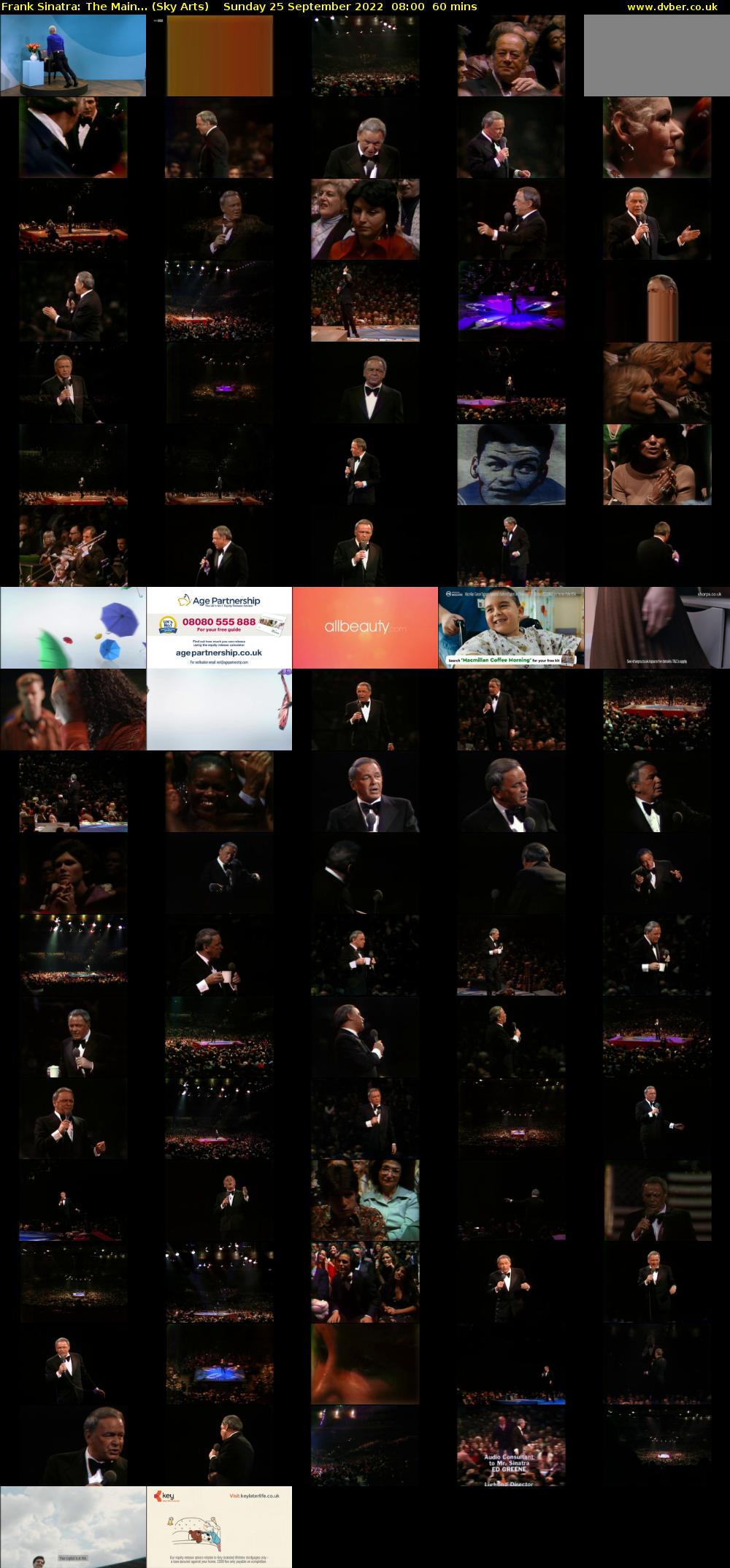 Frank Sinatra: The Main... (Sky Arts) Sunday 25 September 2022 08:00 - 09:00