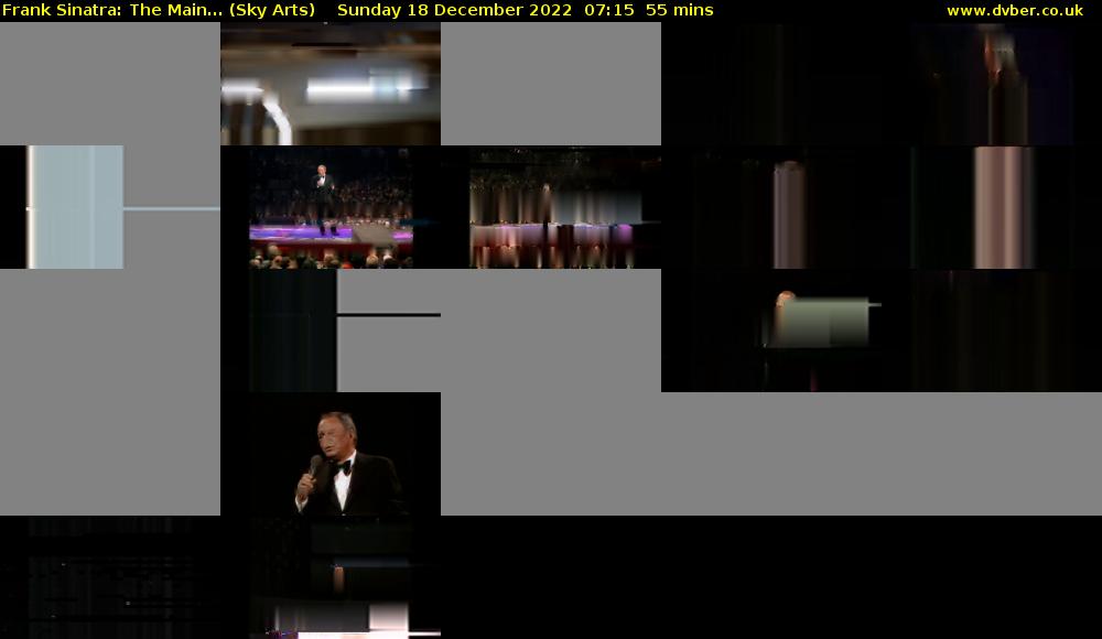 Frank Sinatra: The Main... (Sky Arts) Sunday 18 December 2022 07:15 - 08:10