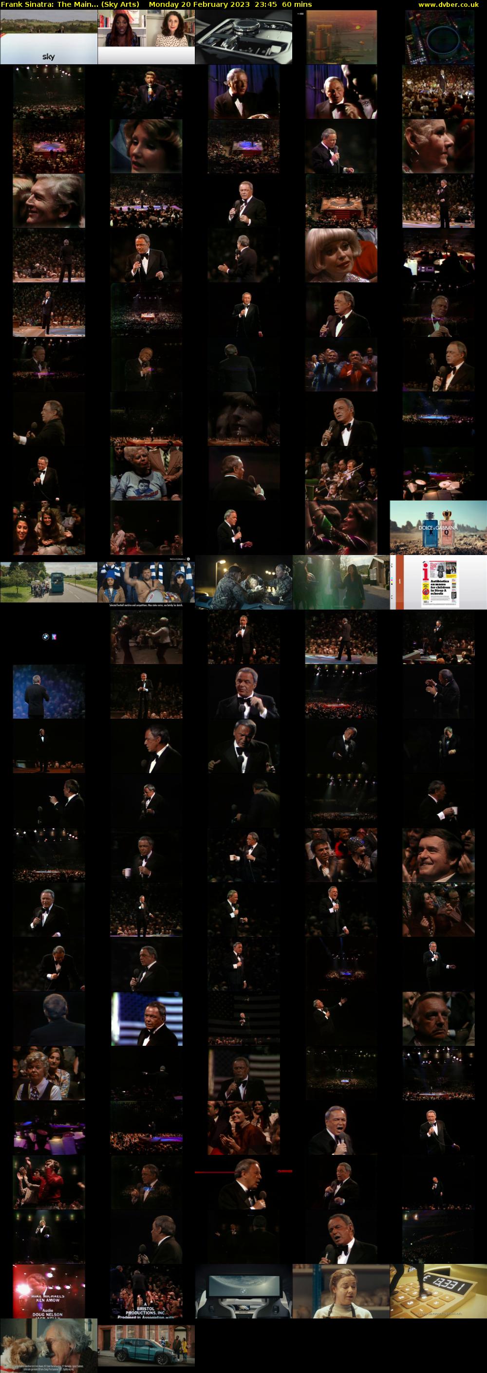 Frank Sinatra: The Main... (Sky Arts) Monday 20 February 2023 23:45 - 00:45