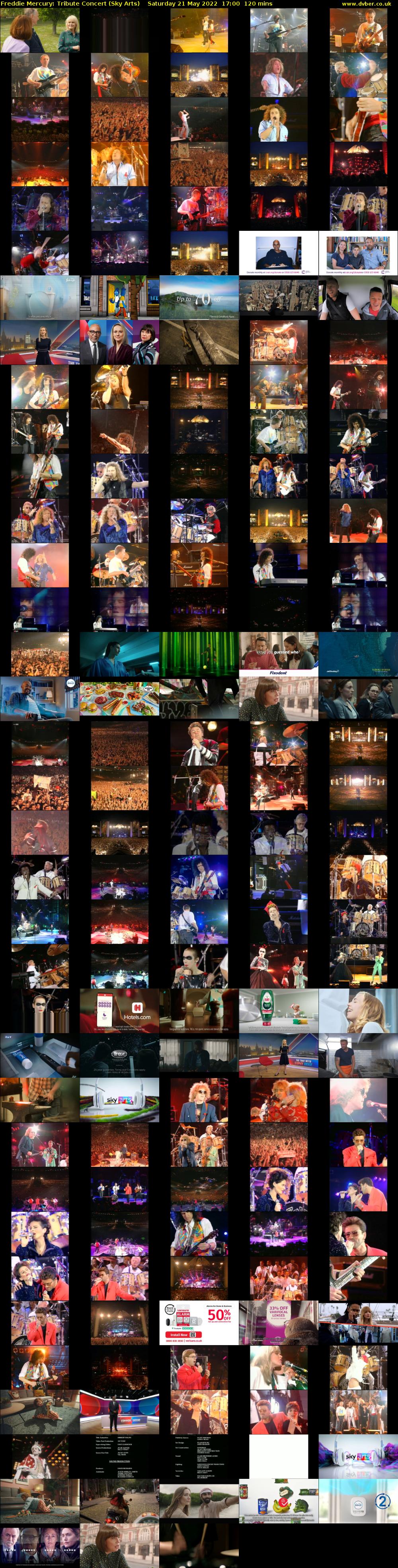 Freddie Mercury: Tribute Concert (Sky Arts) Saturday 21 May 2022 17:00 - 19:00