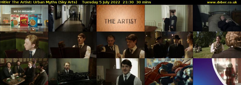Hitler The Artist: Urban Myths (Sky Arts) Tuesday 5 July 2022 21:30 - 22:00