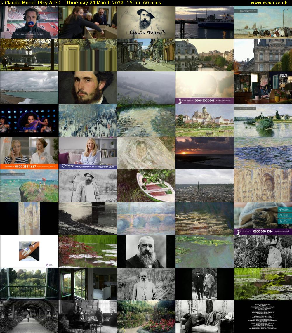 I, Claude Monet (Sky Arts) Thursday 24 March 2022 15:55 - 16:55