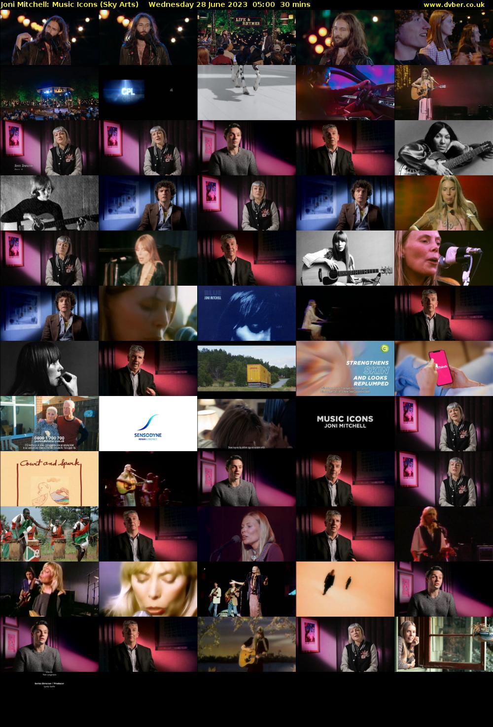 Joni Mitchell: Music Icons (Sky Arts) Wednesday 28 June 2023 05:00 - 05:30
