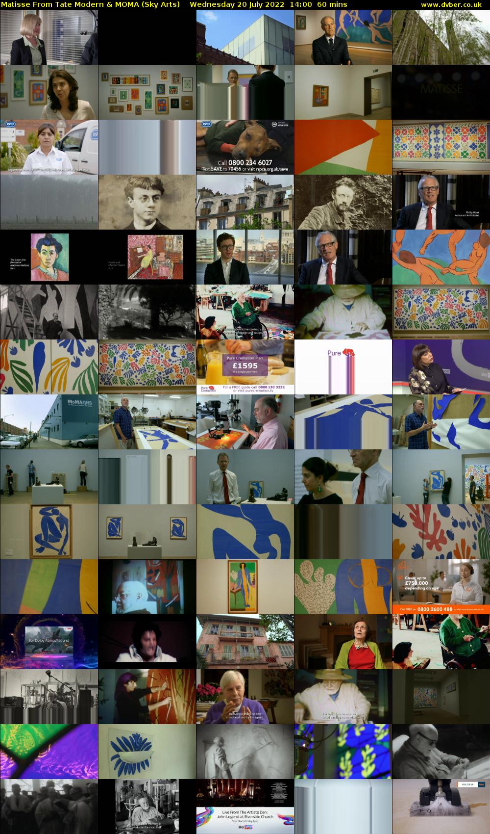Matisse From Tate Modern & MoMa (Sky Arts) Wednesday 20 July 2022 14:00 - 15:00