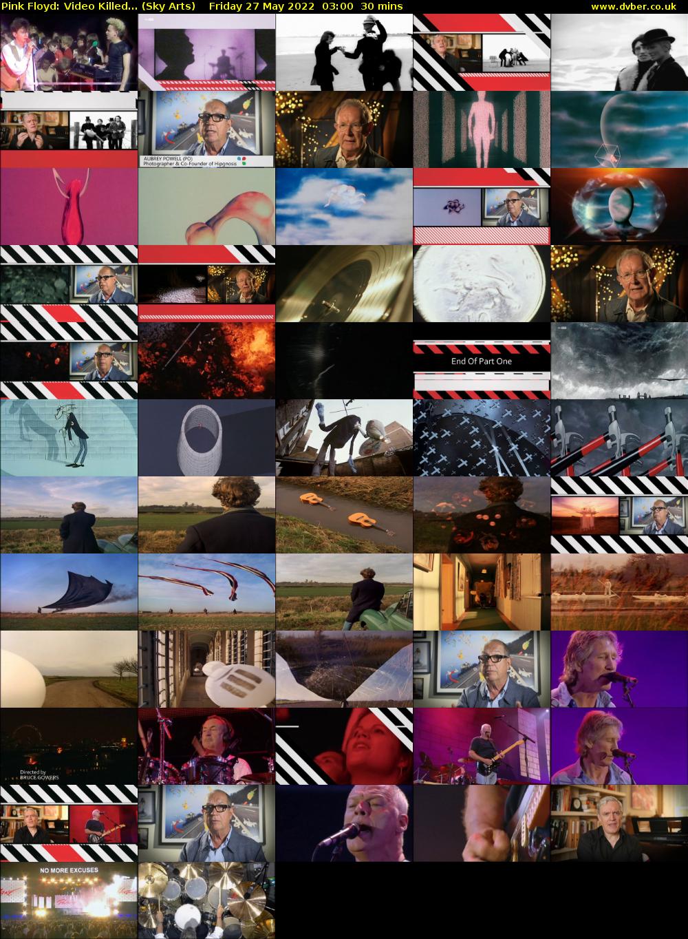 Pink Floyd: Video Killed... (Sky Arts) Friday 27 May 2022 03:00 - 03:30