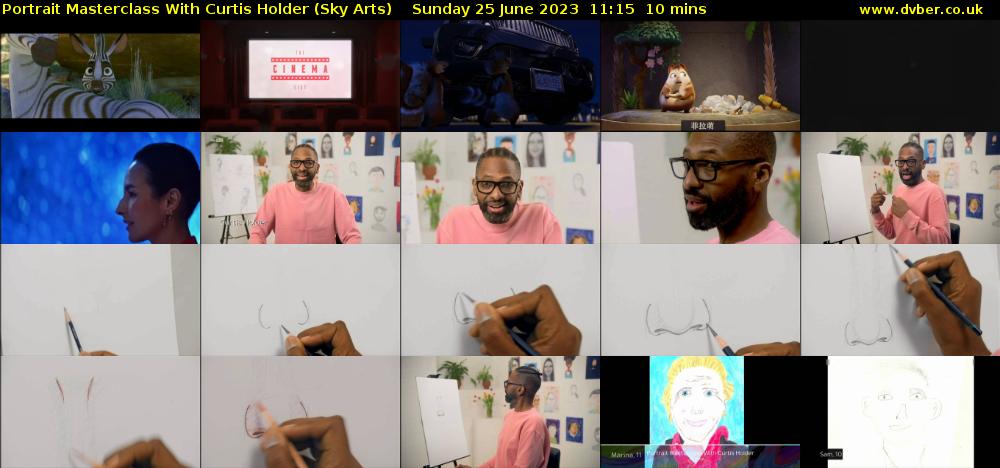 Portrait Masterclass With Curtis Holder (Sky Arts) Sunday 25 June 2023 11:15 - 11:25