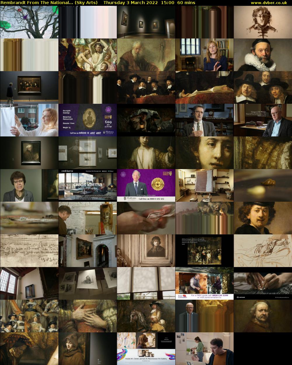 Rembrandt From The National... (Sky Arts) Thursday 3 March 2022 15:00 - 16:00