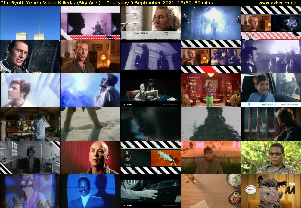 The Synth Years: Video Killed... (Sky Arts) Thursday 9 September 2021 16:30 - 17:00