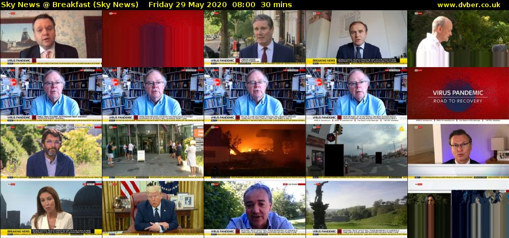 Sky News @ Breakfast (Sky News) Friday 29 May 2020 08:00 - 08:30