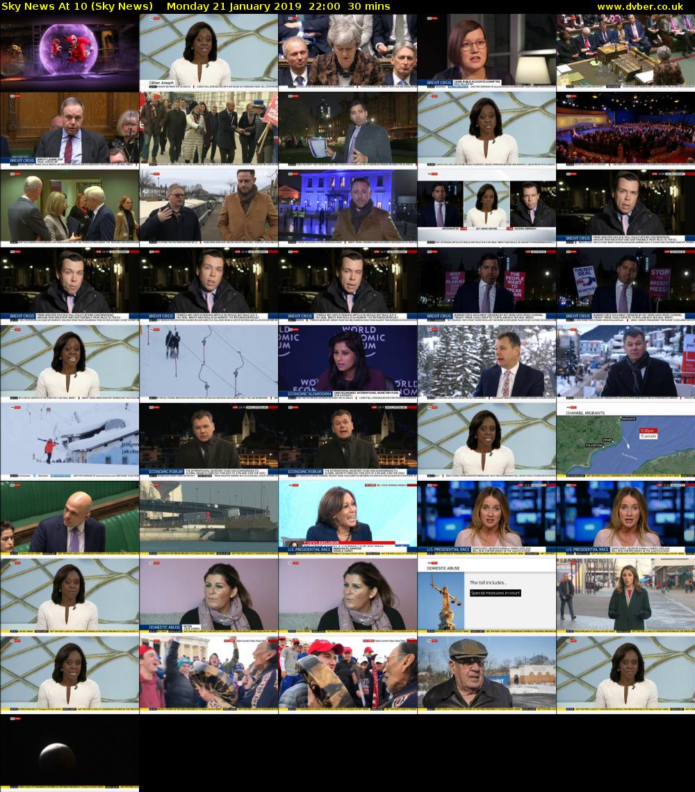 Sky News At 10 (Sky News) Monday 21 January 2019 22:00 - 22:30